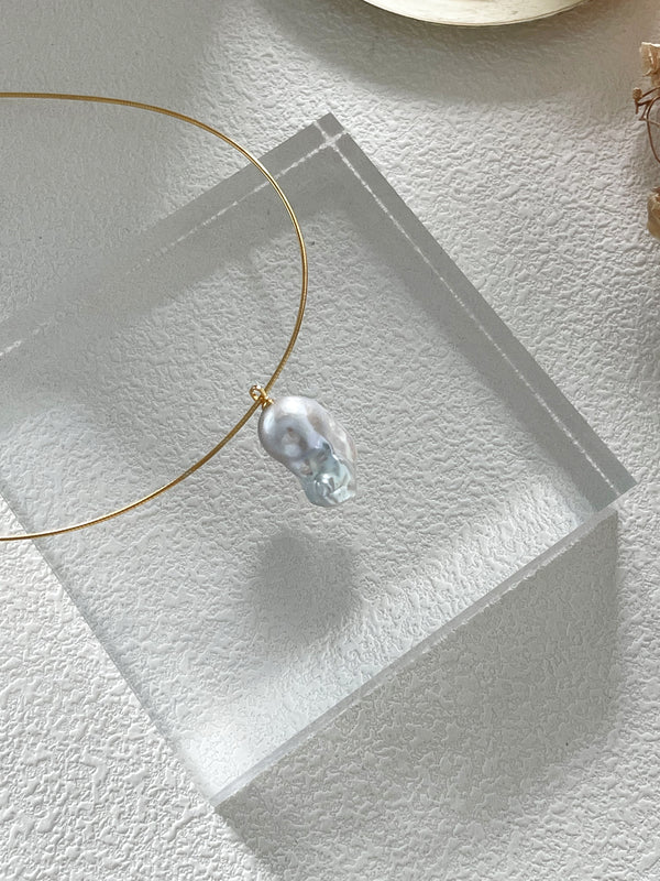 Stylish Baroque Pearl Pendant Necklace | Gold Plated Elegance